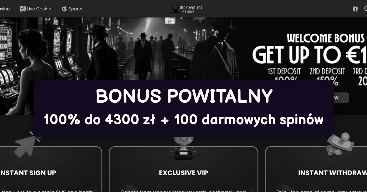 Incognito Casino Polska - Najlepsze Sloty Online